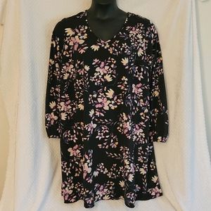 Black floral print dress AVA&VIV